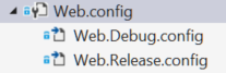 Default web.config transforms