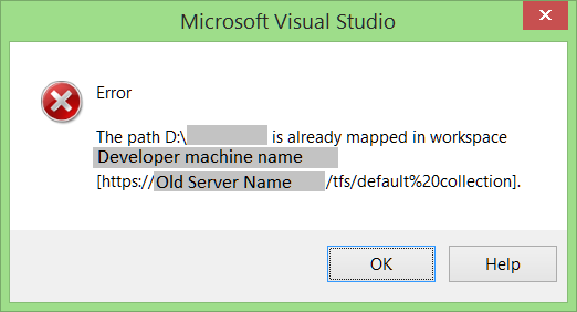 Workspace Mapping Error Example